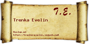 Trenka Evelin névjegykártya